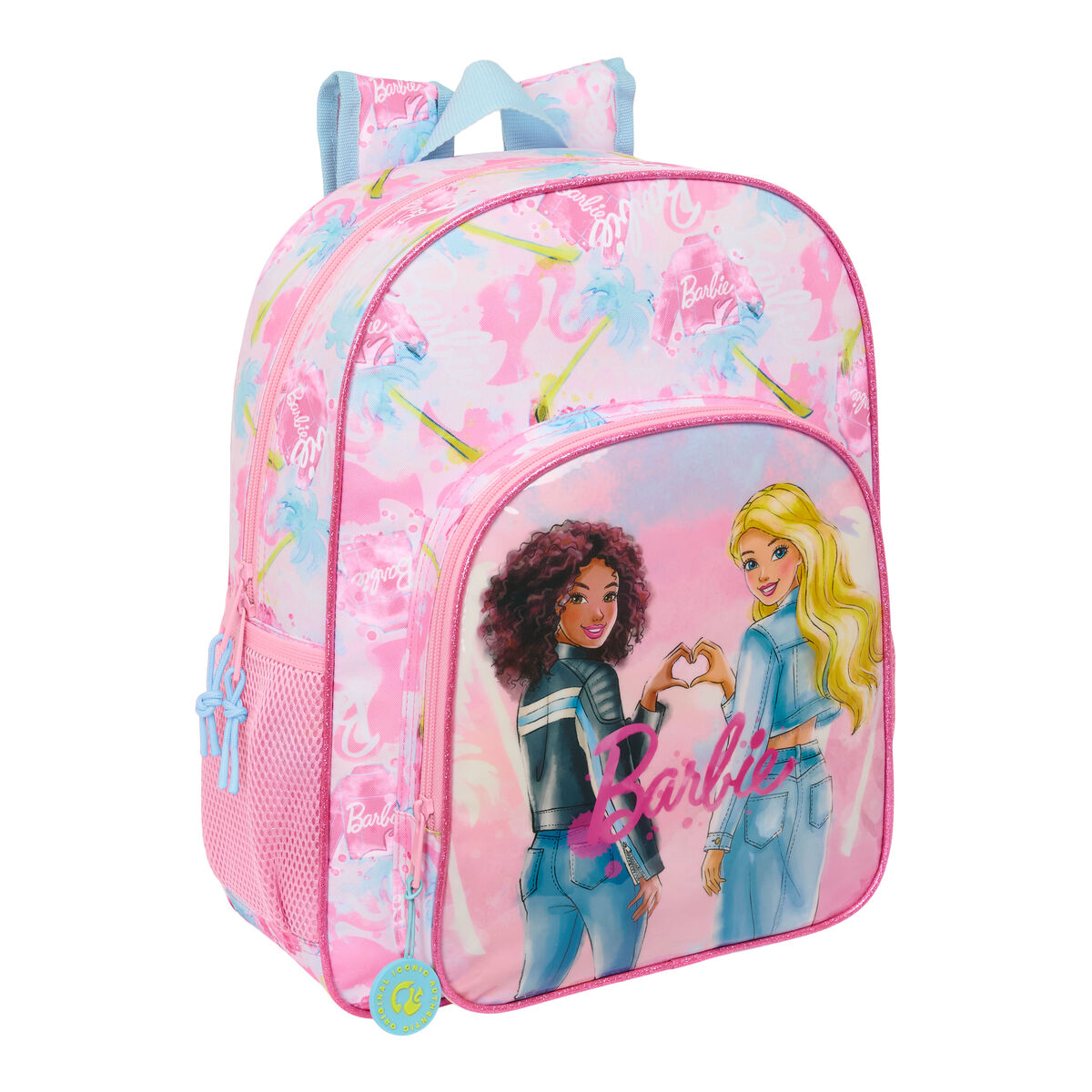 Skolebag Barbie Painterly Rosa Himmelblå 32 x 38 x 12 cm