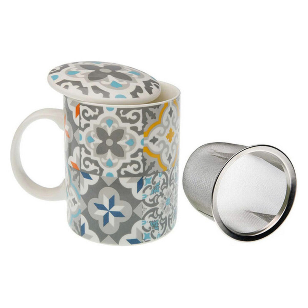 Krus med infusionsfilter Versa Alfama Porcelæn Stentøj (8 x 10 x 8 cm)