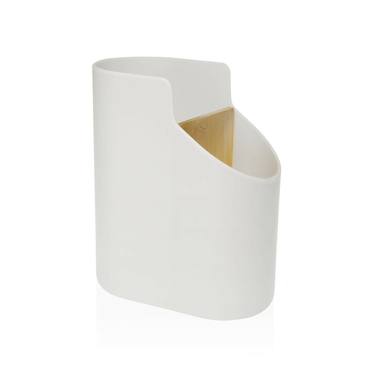 Dåse til køkkenudstyr Versa Bambus ABS 8,5 x 17,6 x 15 cm Hvid