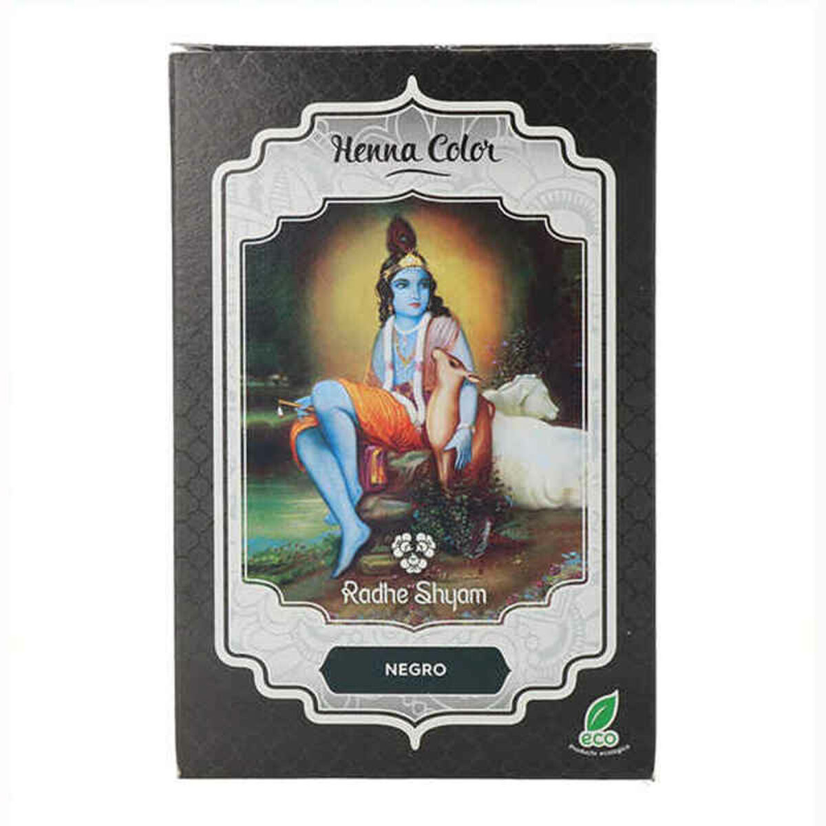 Permanent Hårfarge Radhe Shyam Shyam Henna Henna Pulverisert Svart (100 gr)