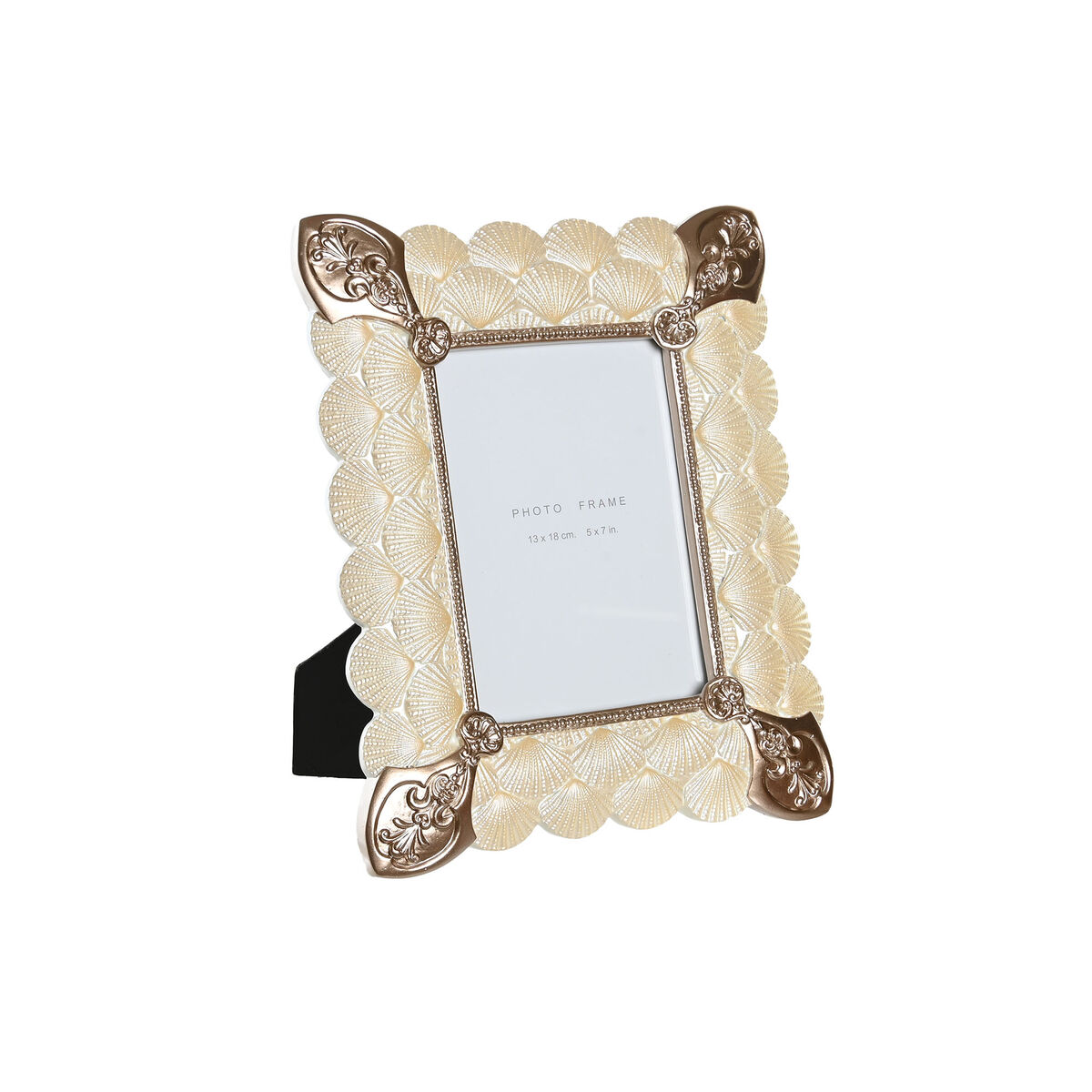 Rám na fotografie DKD Home Decor 22,8 x 2,6 x 28,6 cm Sklo Měd Bílý Pryskyřice Romantický