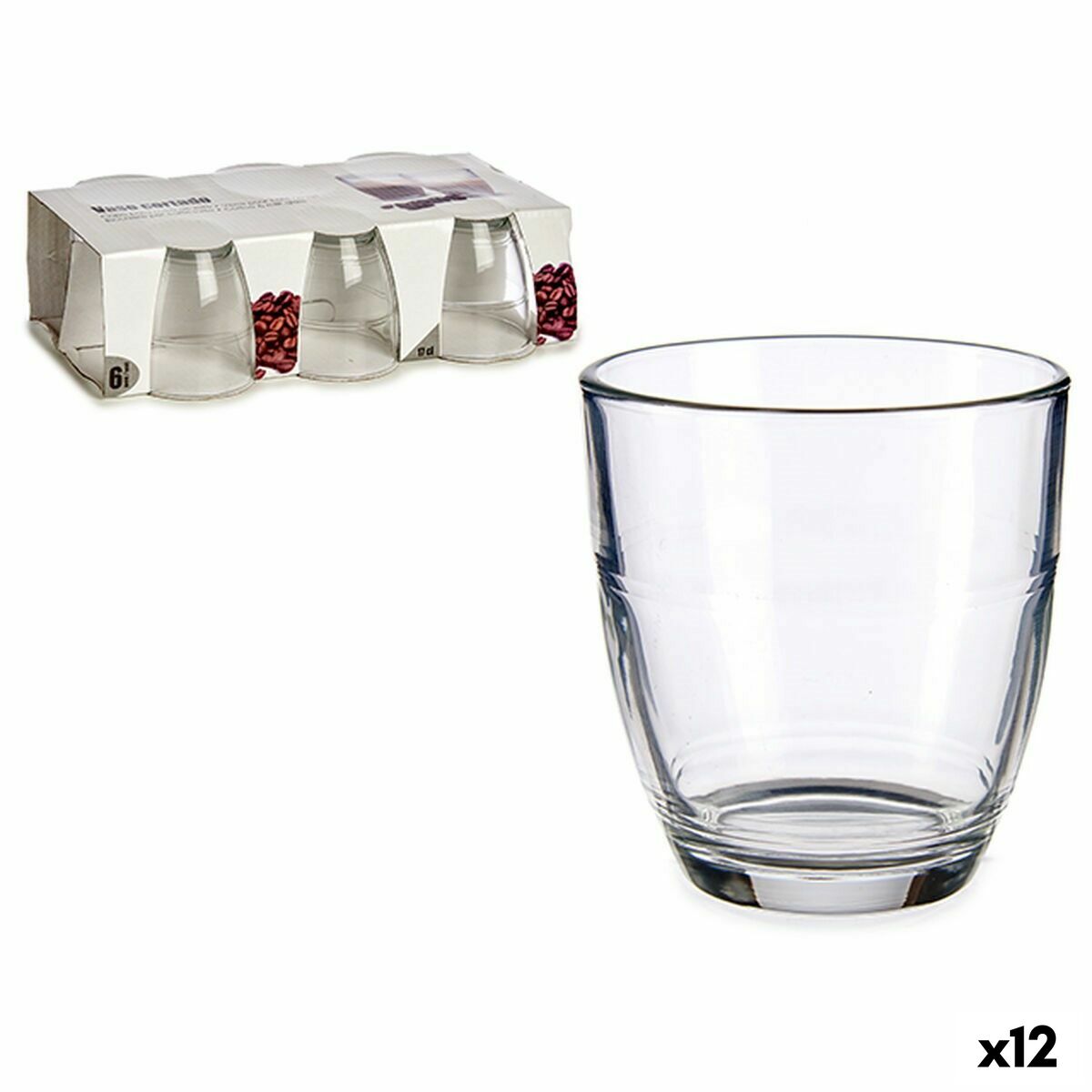Σετ ποτηριών Vivalto 506A-1/WH6 Διαφανές Γυαλί 170 ml Καφές (12 Μονάδες)