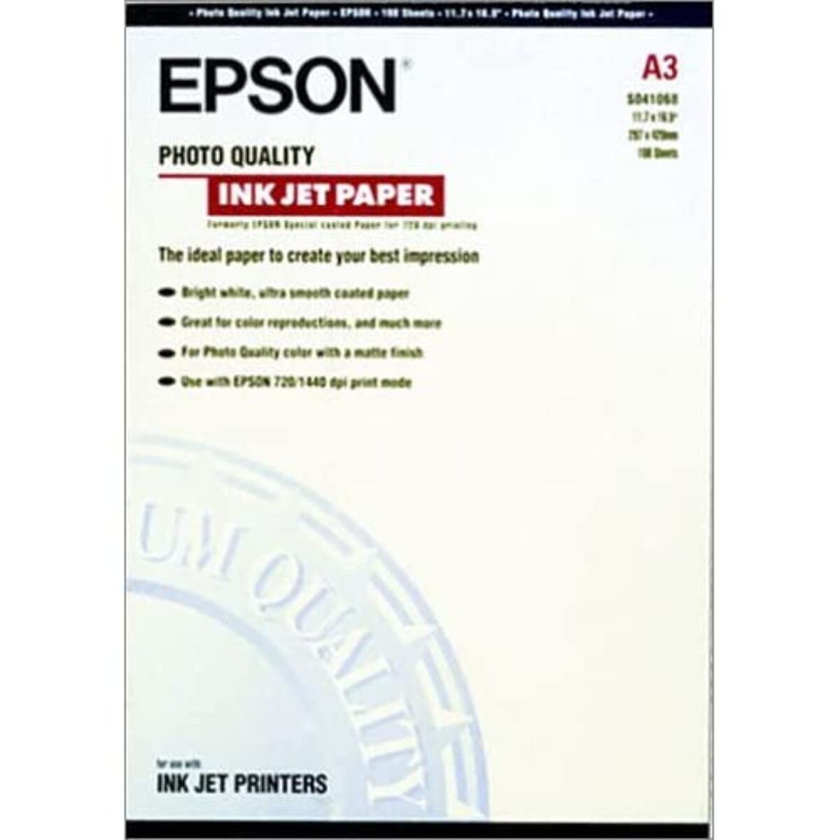 Picture of Printer Paper Epson C13S041068 White A3
