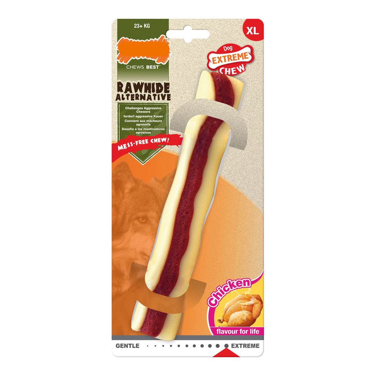 Jouet pour chien Nylabone Extreme Chew Roll	Rawhide Taille XL Poulet Nylon