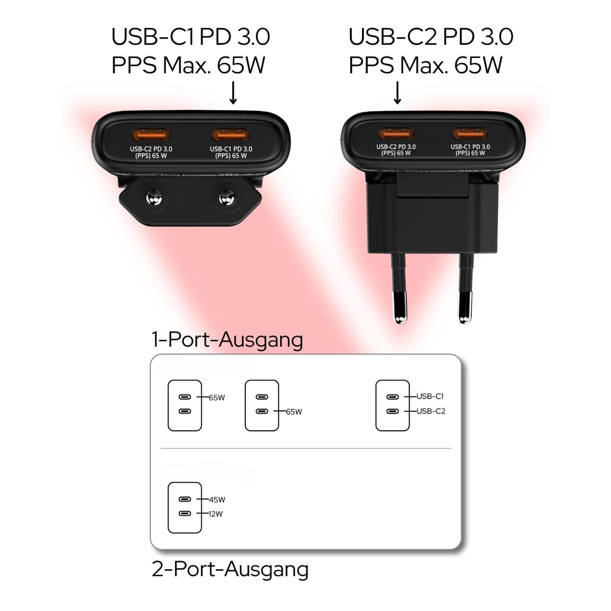 Bild von USB Cable Verbatim 32354 Black 65 W