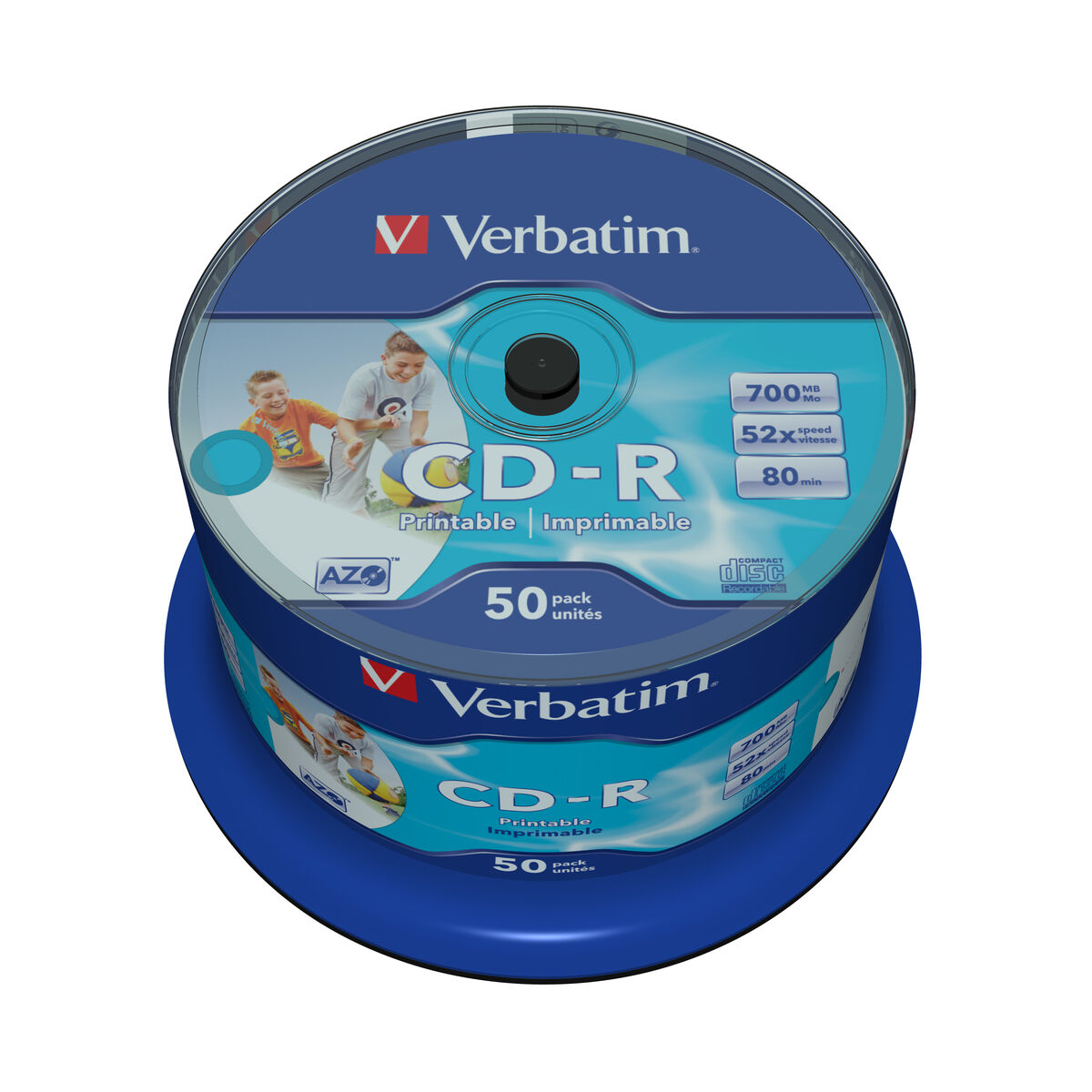 Image secondaire de CD-R Verbatim AZO Wide Inkjet Printable 50 Unités (50 Unités)