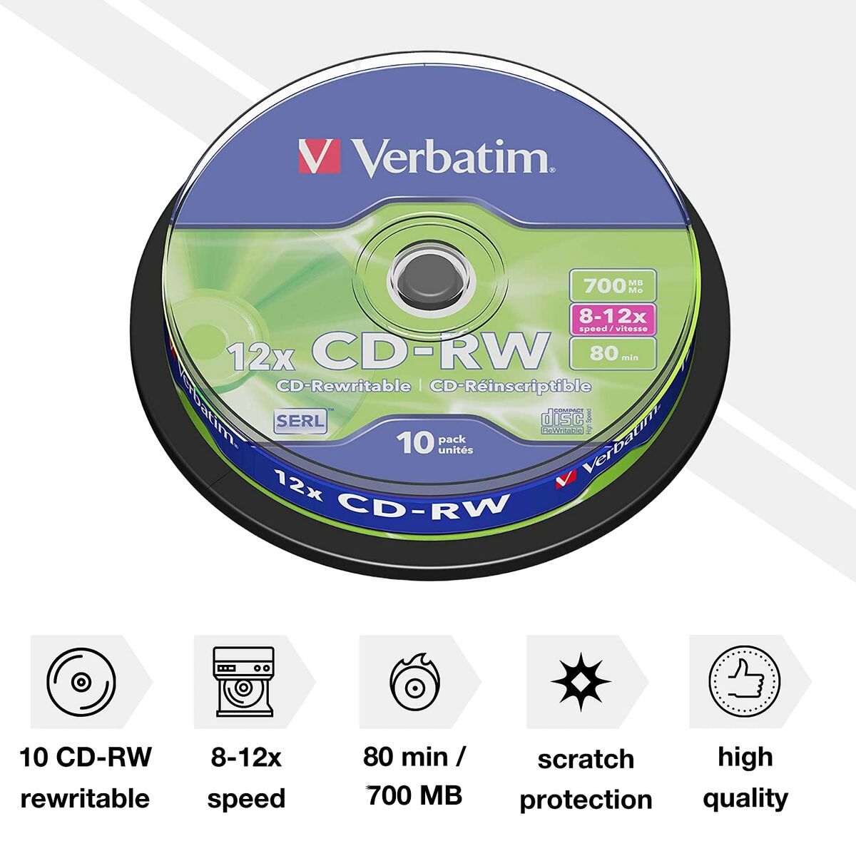 Afbeeldingen van CD-RW Verbatim 43480