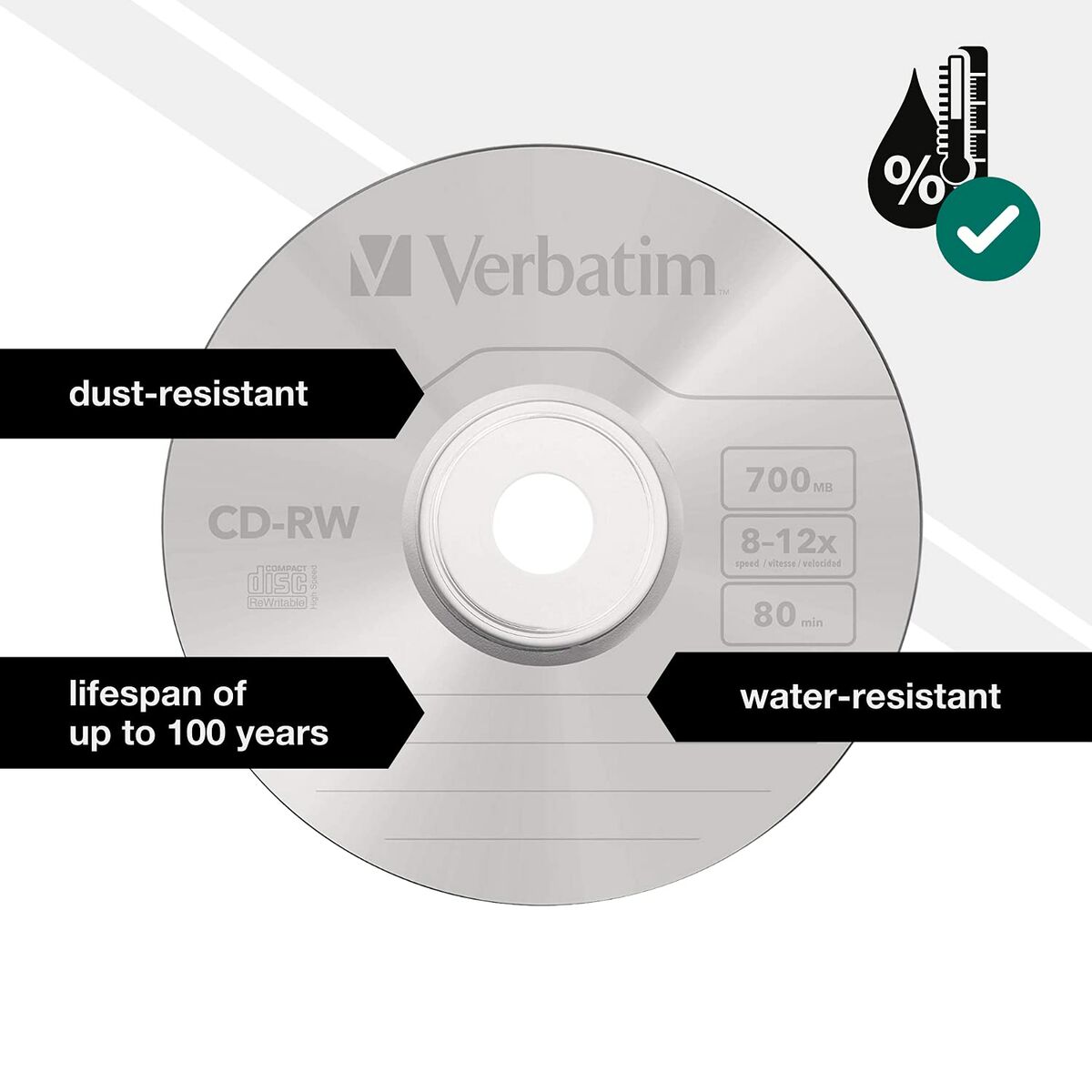 Afbeeldingen van CD-RW Verbatim 43480