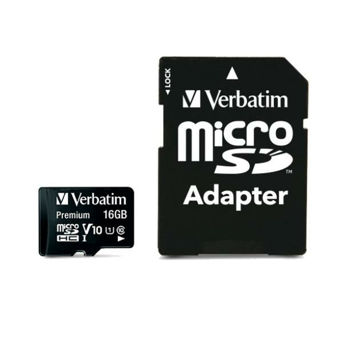 Carte Mémoire Micro SD avec Adaptateur Verbatim 44082 16 GB