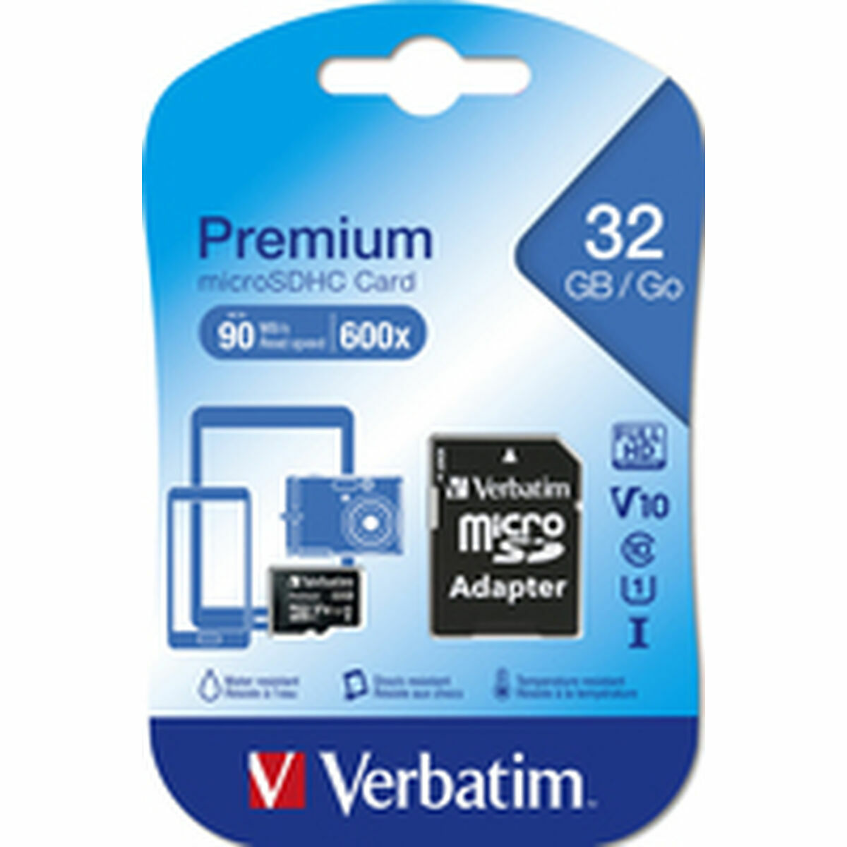 Afbeeldingen van Micro SD Memory Card with Adaptor Verbatim 44082 32 GB