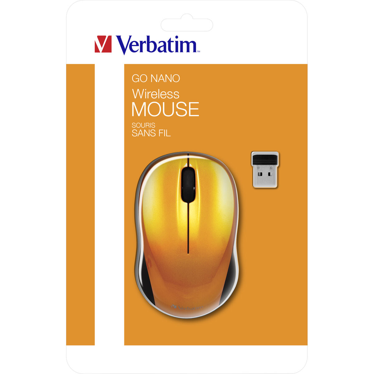 Afbeeldingen van Optical mouse Verbatim GO NANO Orange