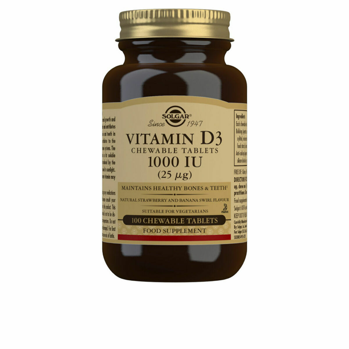 Витамин D3 (Холекалциферол) Solgar 1000 iu (100 таблетки)