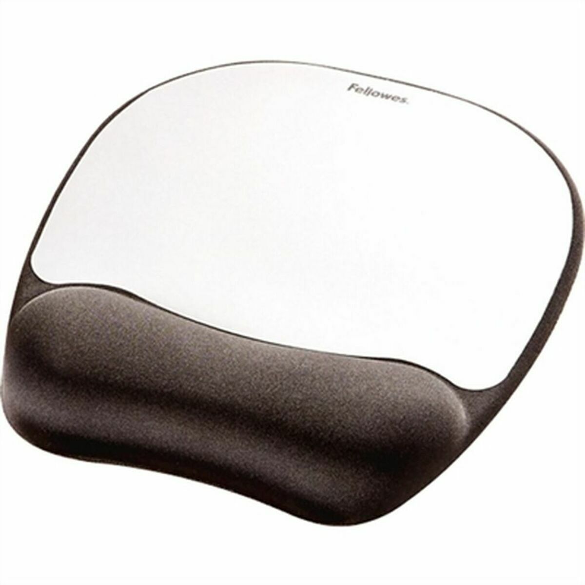 Afbeeldingen van Mat with Wrist Rest Fellowes Silver Black Cloth Foam 4 Units (23 x 19,6 x 2 cm)