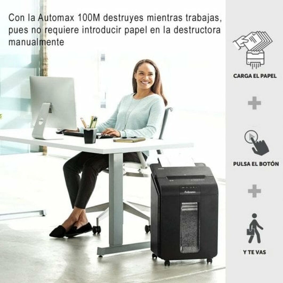 Afbeeldingen van Micro-Cut Paper Shredder Fellowes AutoMax 100M 23 L