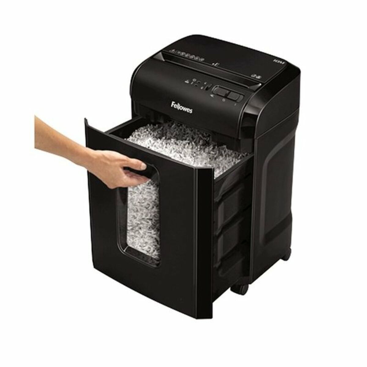 Picture of Micro-Cut Paper Shredder Fellowes Powershred 10M 2 x 12 mm Black