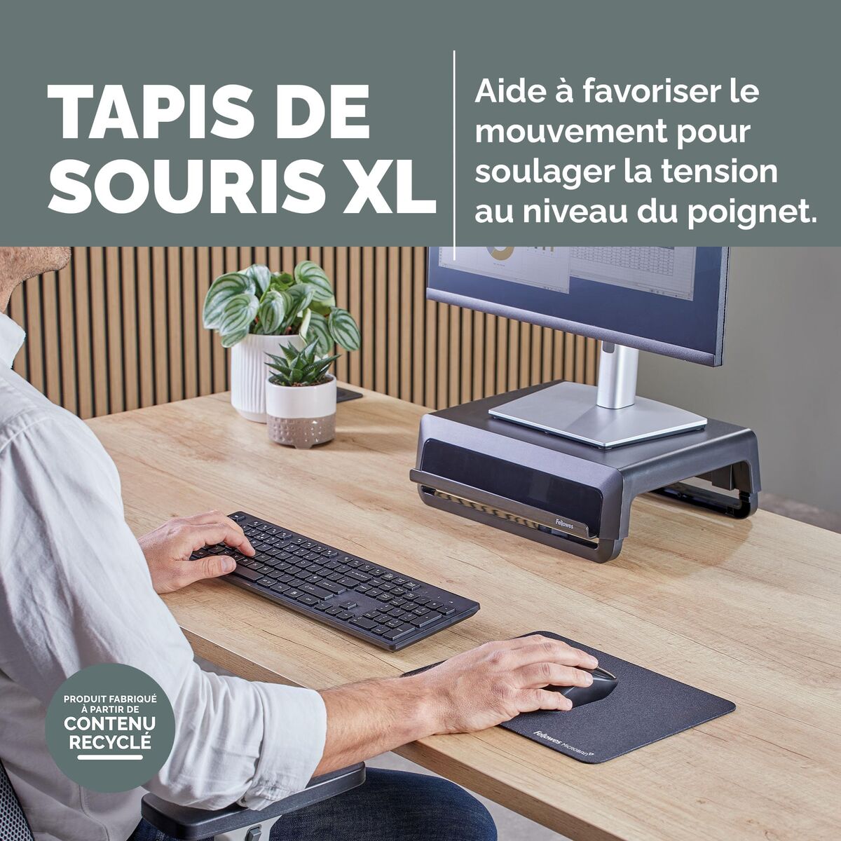 Image de Mouse Mat Fellowes 100138995 Black