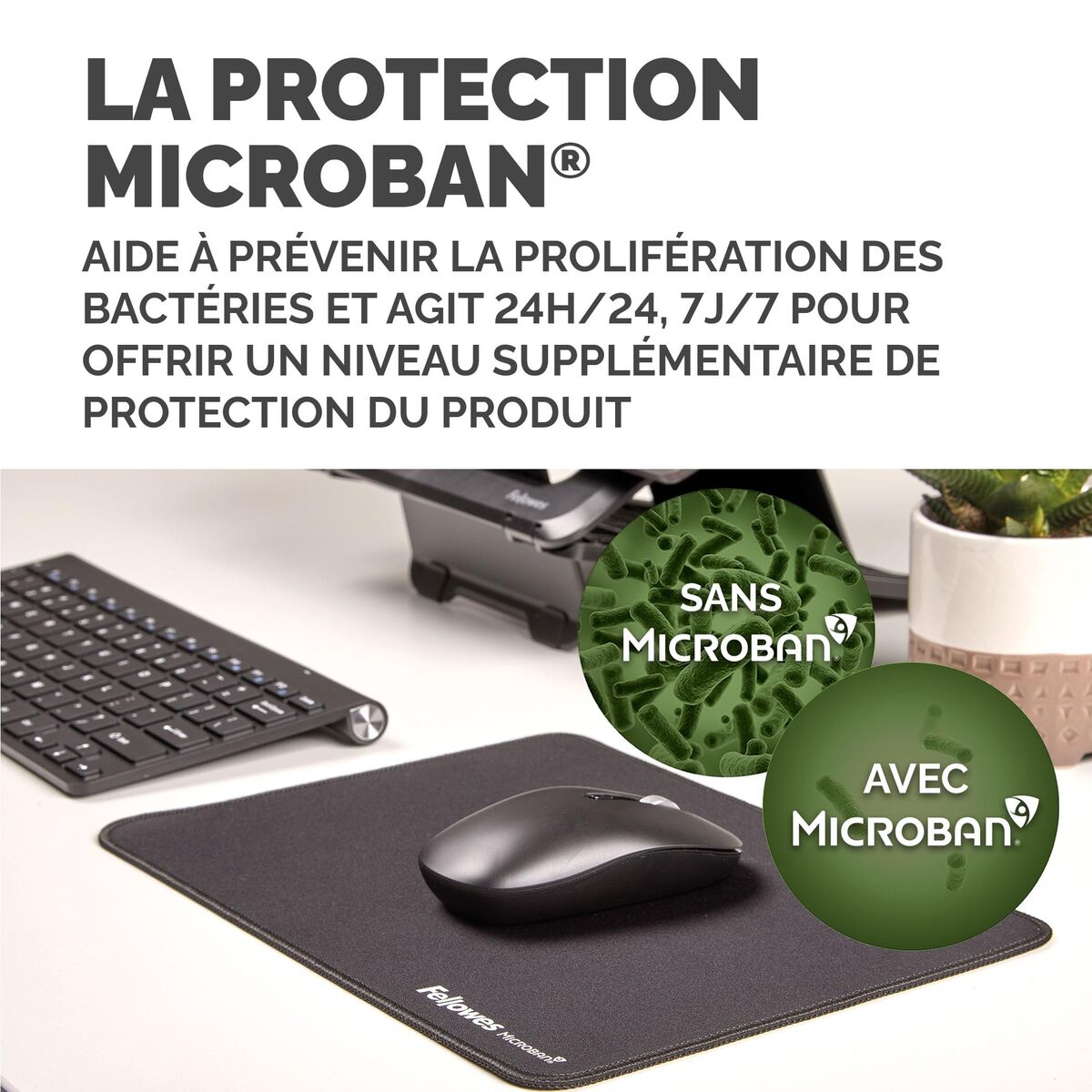 Image de Mouse Mat Fellowes 100138995 Black