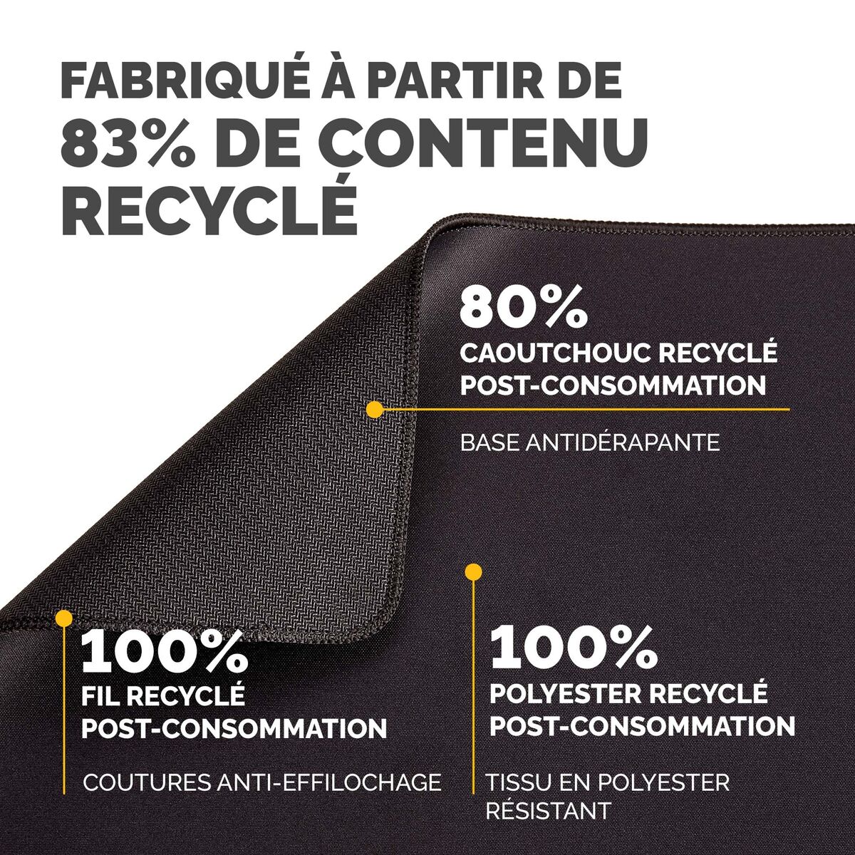 Image de Mouse Mat Fellowes 100138995 Black