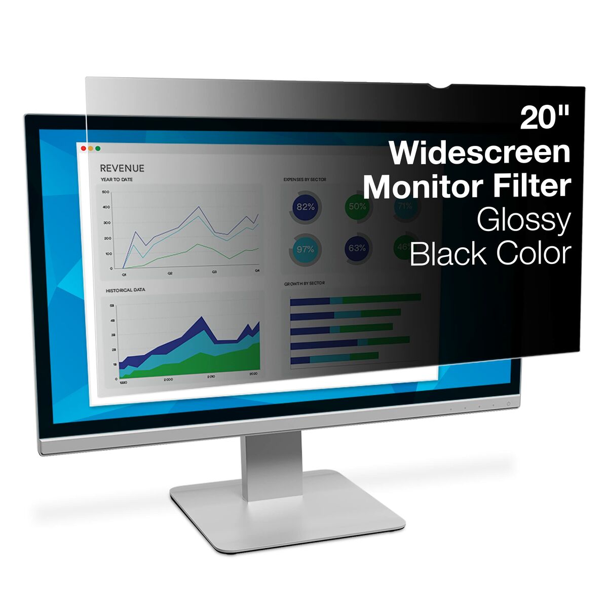 Privatlivsfilter til monitor 3M PF200W9B 20"