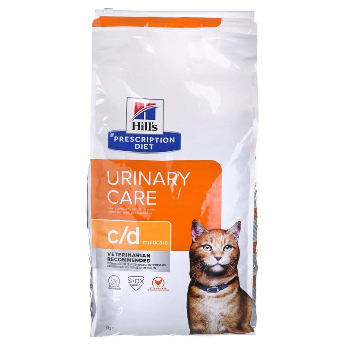 Nourriture Hill's Feline c/d Urinary Care Multicare Adulte Poulet 8 kg