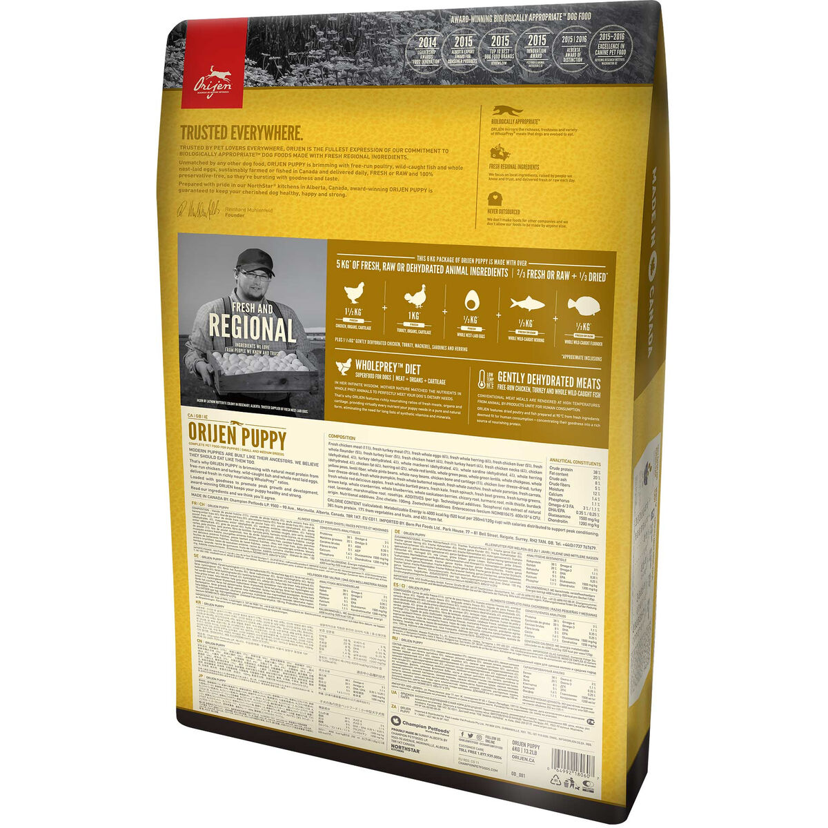 Fodder Orijen Puppy Kid/Junior Chicken Turkey Fish 11,4 Kg, view 3