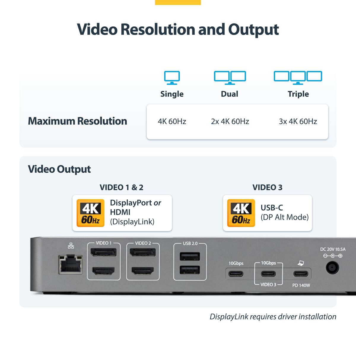Bild von Hub USB Startech DK30C2DPEPRUE Grau