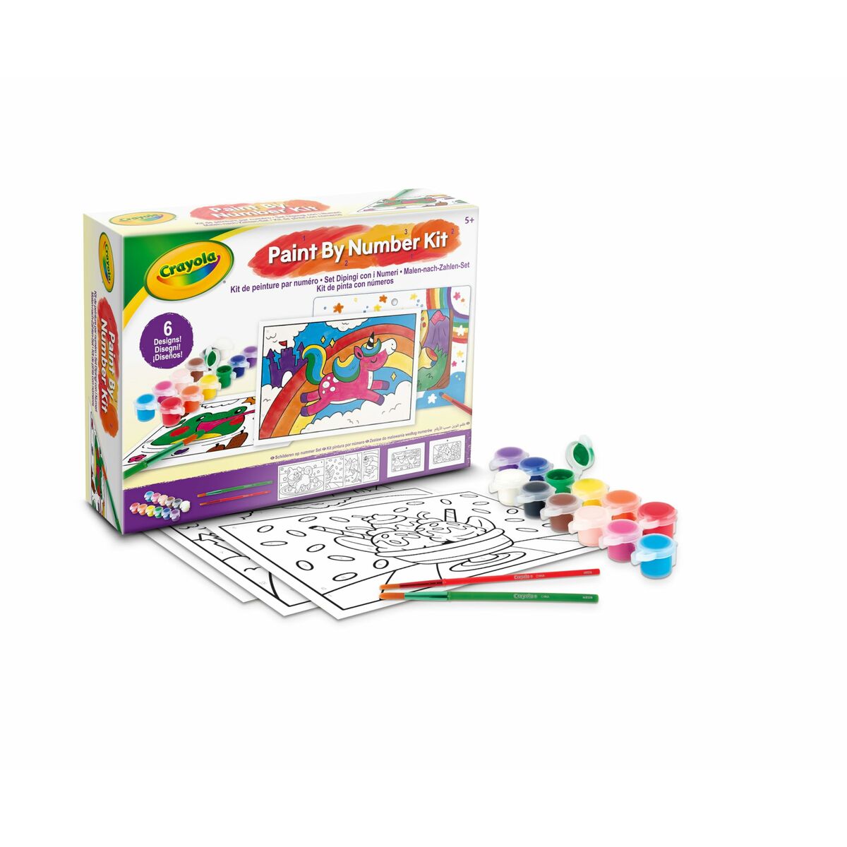Set voor verven op nummer Crayola