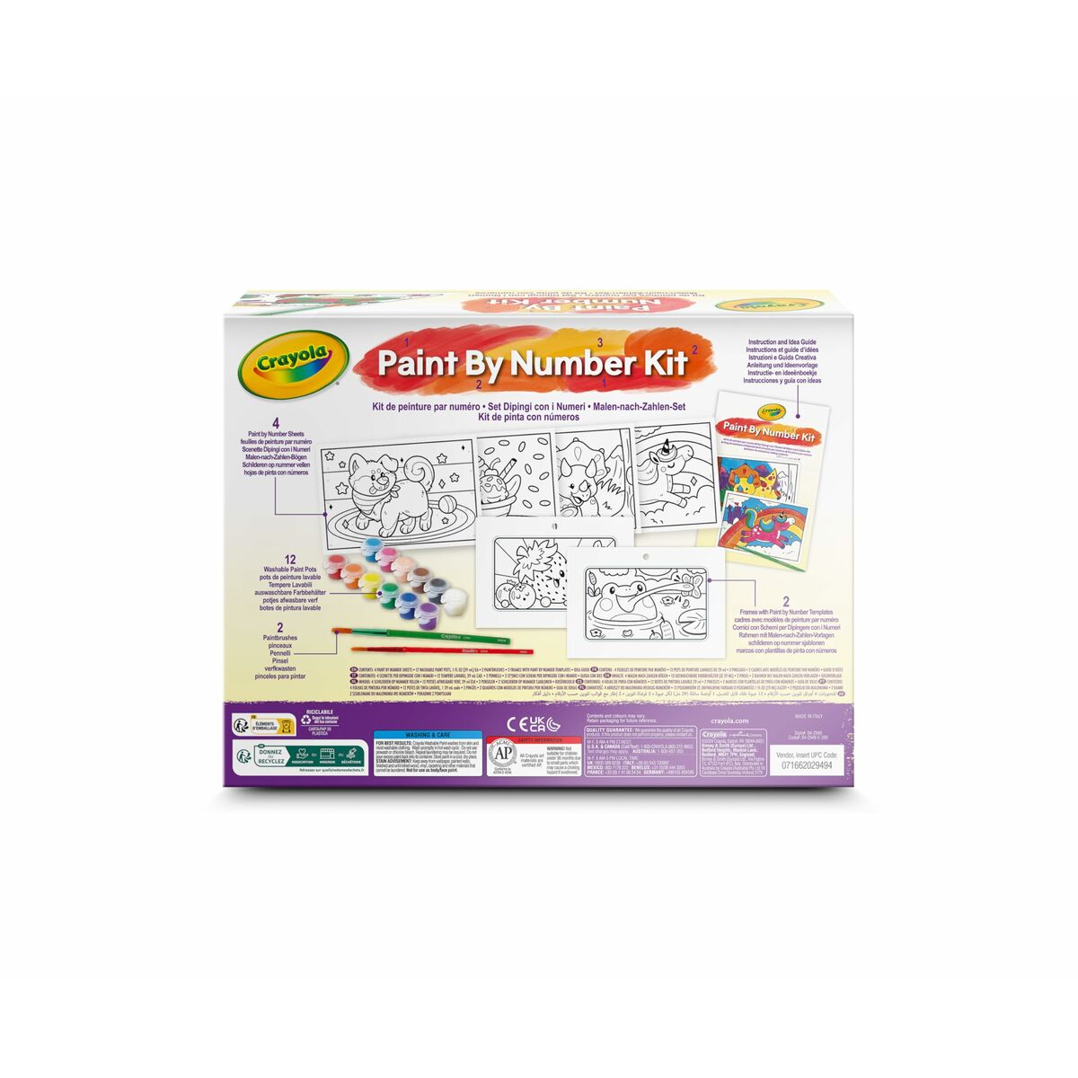 Set voor verven op nummer Crayola