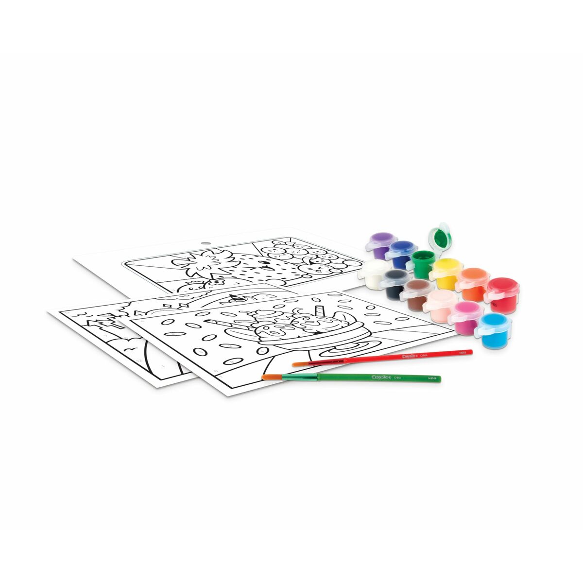 Set voor verven op nummer Crayola
