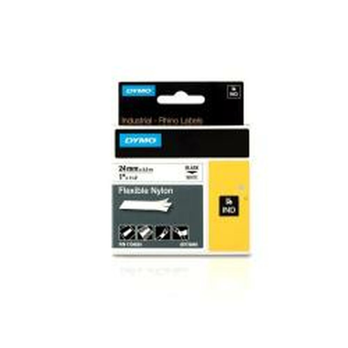Afbeeldingen van Laminated Tape for Labelling Machines Dymo 1734524 White/Black Black/White