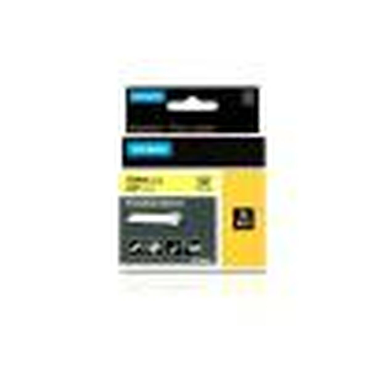 Afbeeldingen van Laminated Tape for Labelling Machines Dymo Nylon Flexible IND Multicolour Black/Yellow