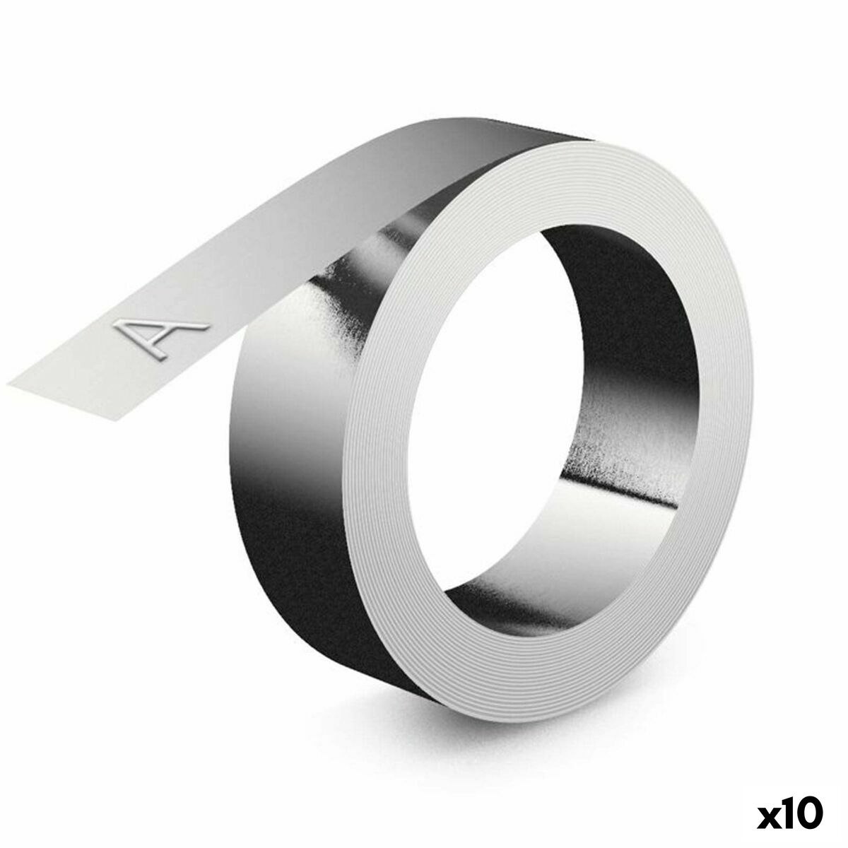 Ruban Laminé pour Etiqueteuses Dymo Rhino™ Aluminium 12 mm (10 Unités)