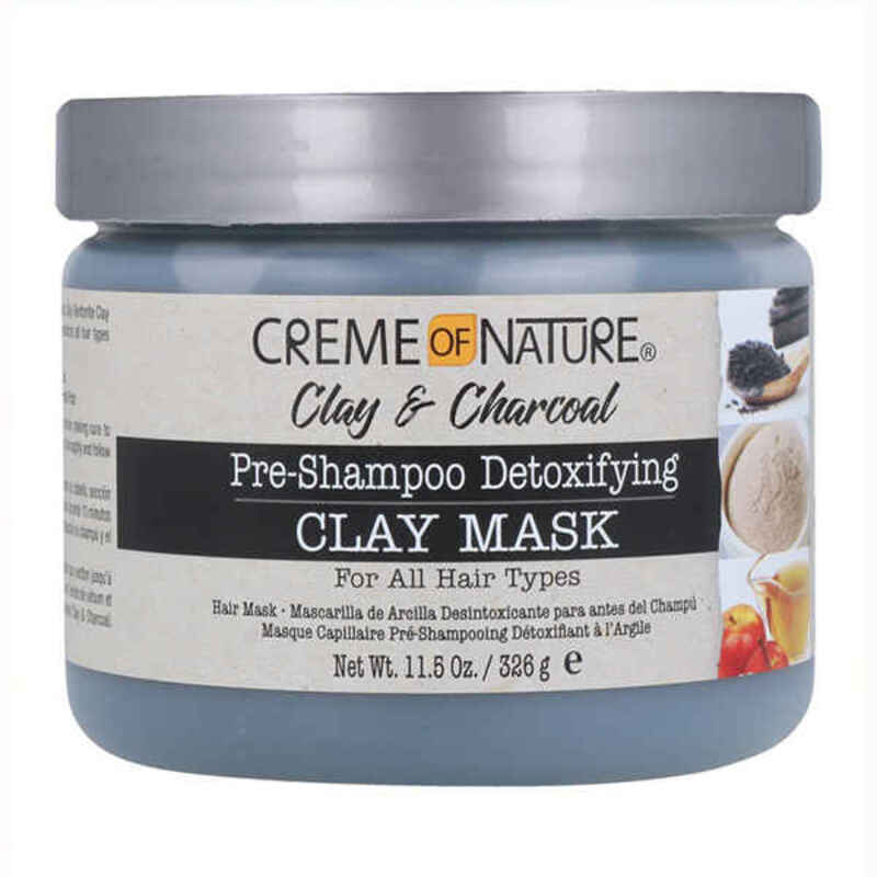 Hårmaske Clay & Charcoal Creme Of Nature Detox (326 g)