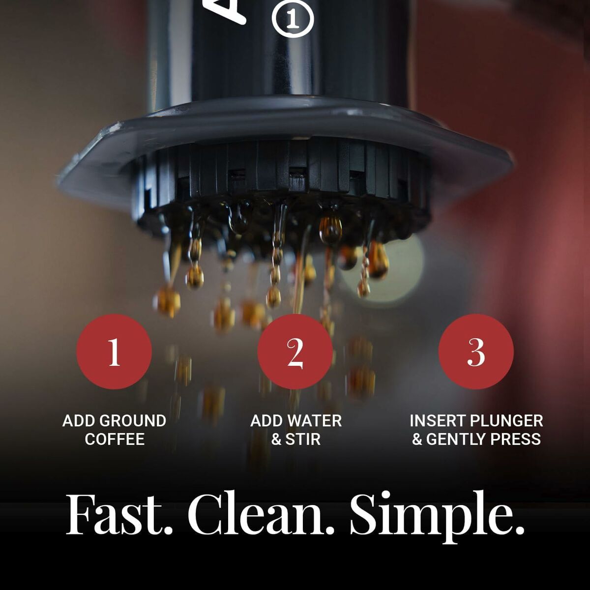 Portable Coffee Maker Aeropress 85R11 Black Transparent, view 4