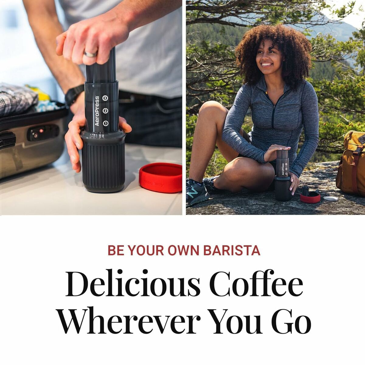 Portable Coffee Maker Aeropress Go Black 3 Cups, view 3