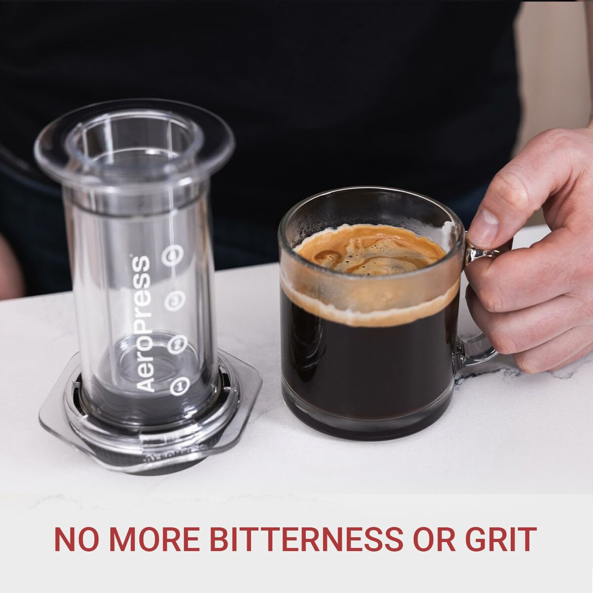 Portable Coffee Maker Aeropress Clear Transparent Tritan 250 ml, view 3