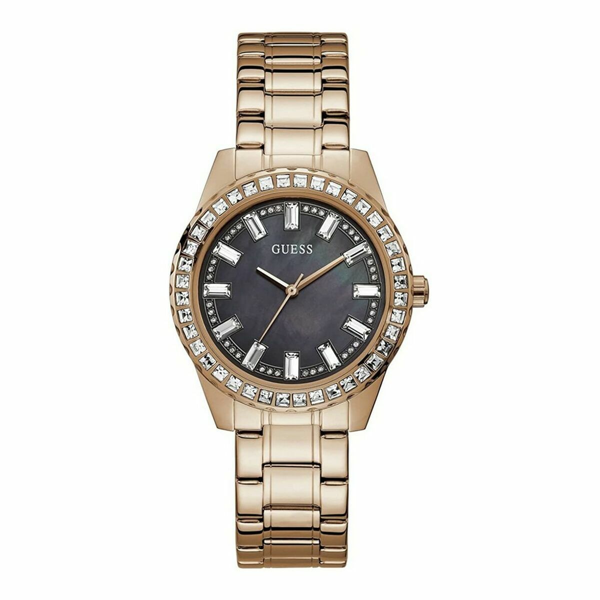 Γυναικεία Ρολόγια Guess GW0111L3 Μαύρο Χρυσός Ροζ