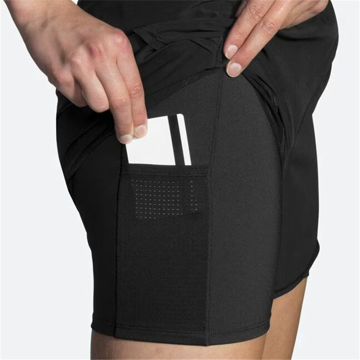 Sports Shorts for Women Brooks Chaser 5″ 2-in-1 Black