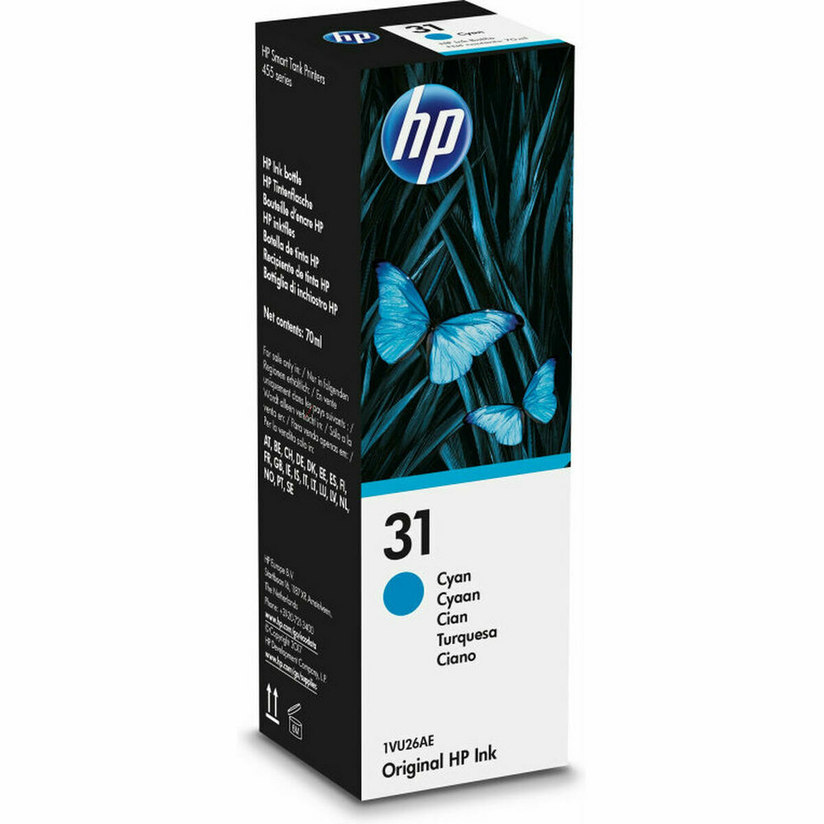 Picture of Ink for cartridge refills HP 1VU26AE 70 ml Cyan