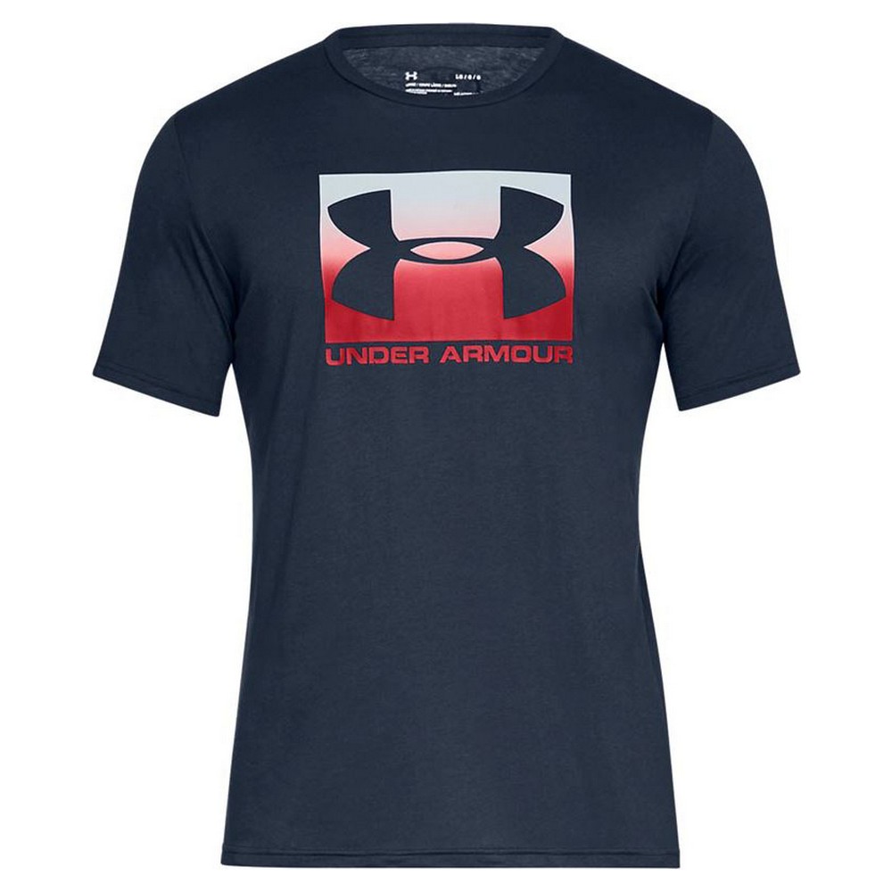 Heren-T-Shirt met Korte Mouwen Under Armour Boxed Donkerblauw