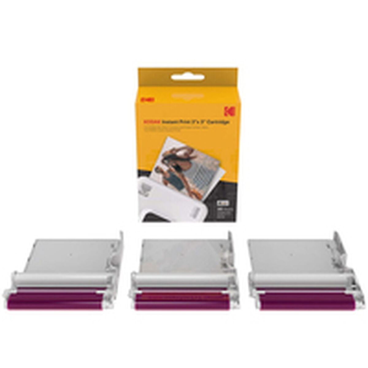 Mat fotopapier Kodak Instant Print 3"x3" (3 Stuks) (30 Stuks)