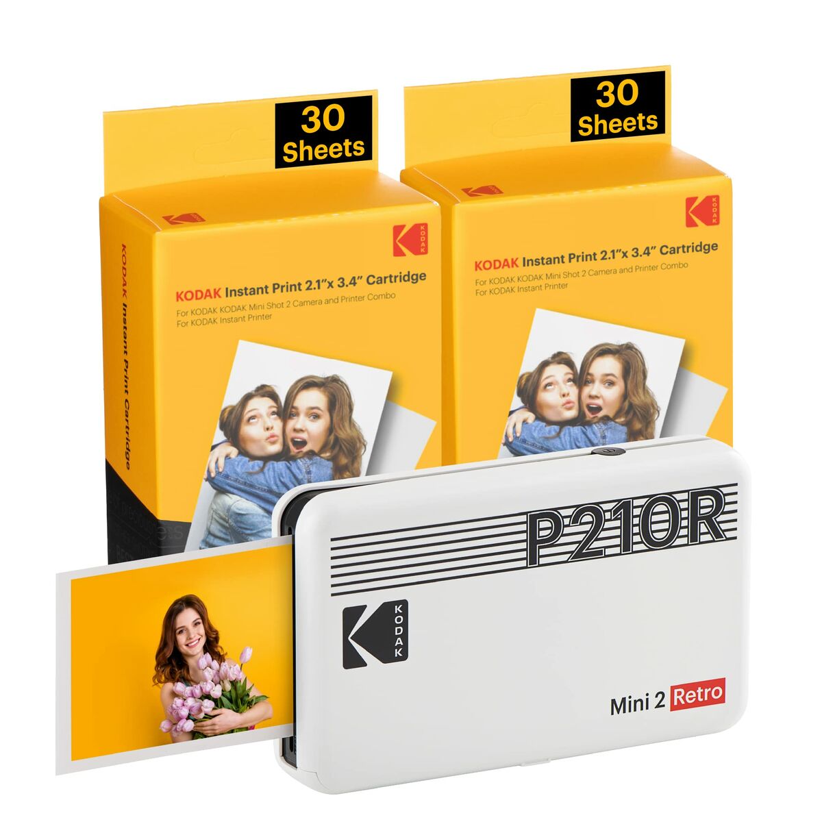 Fotoprinter Kodak MINI 2 RETRO P210RW60 Hvid