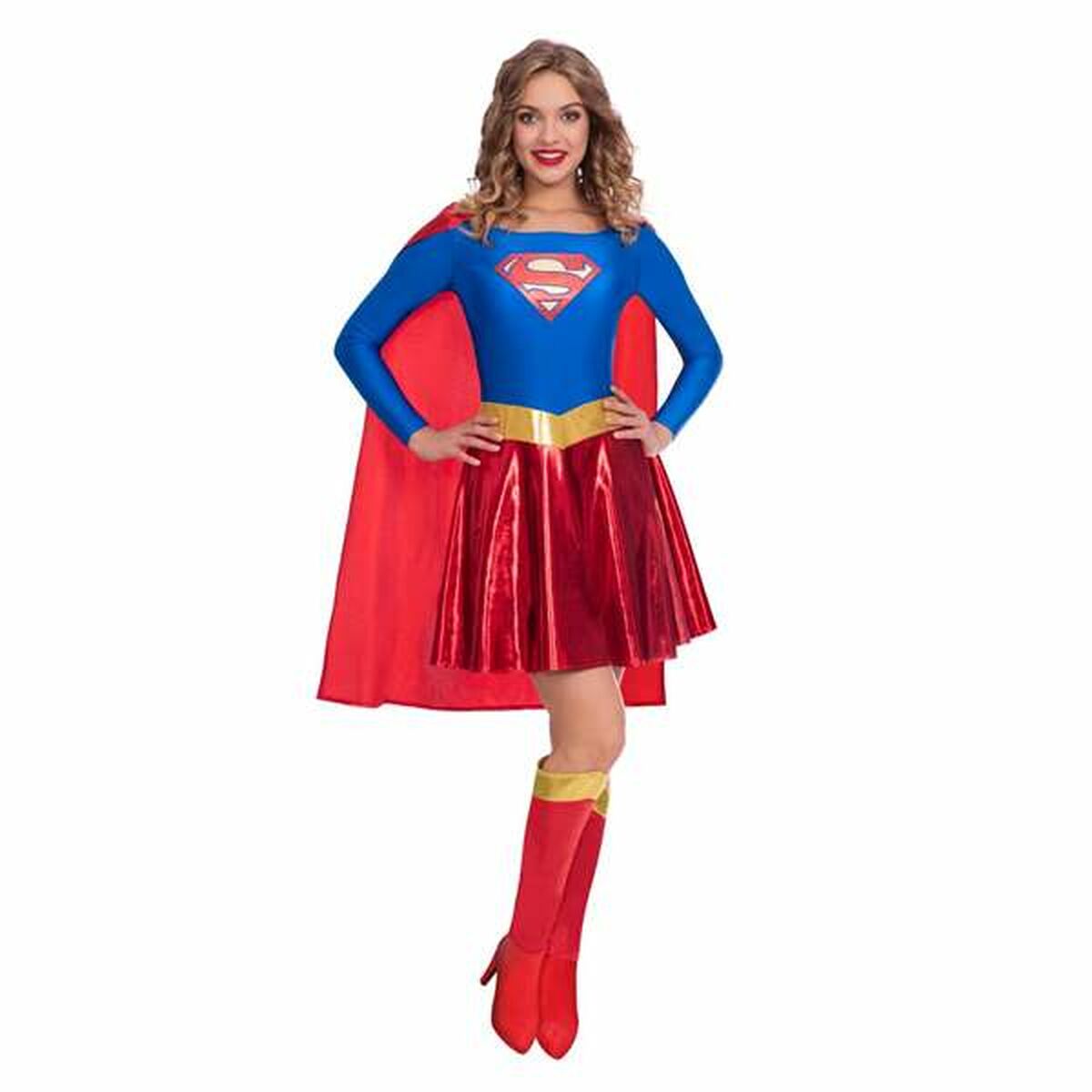 Déguisement pour Adultes Warner Bros Supergirl Superhéroïne 3 Pièces