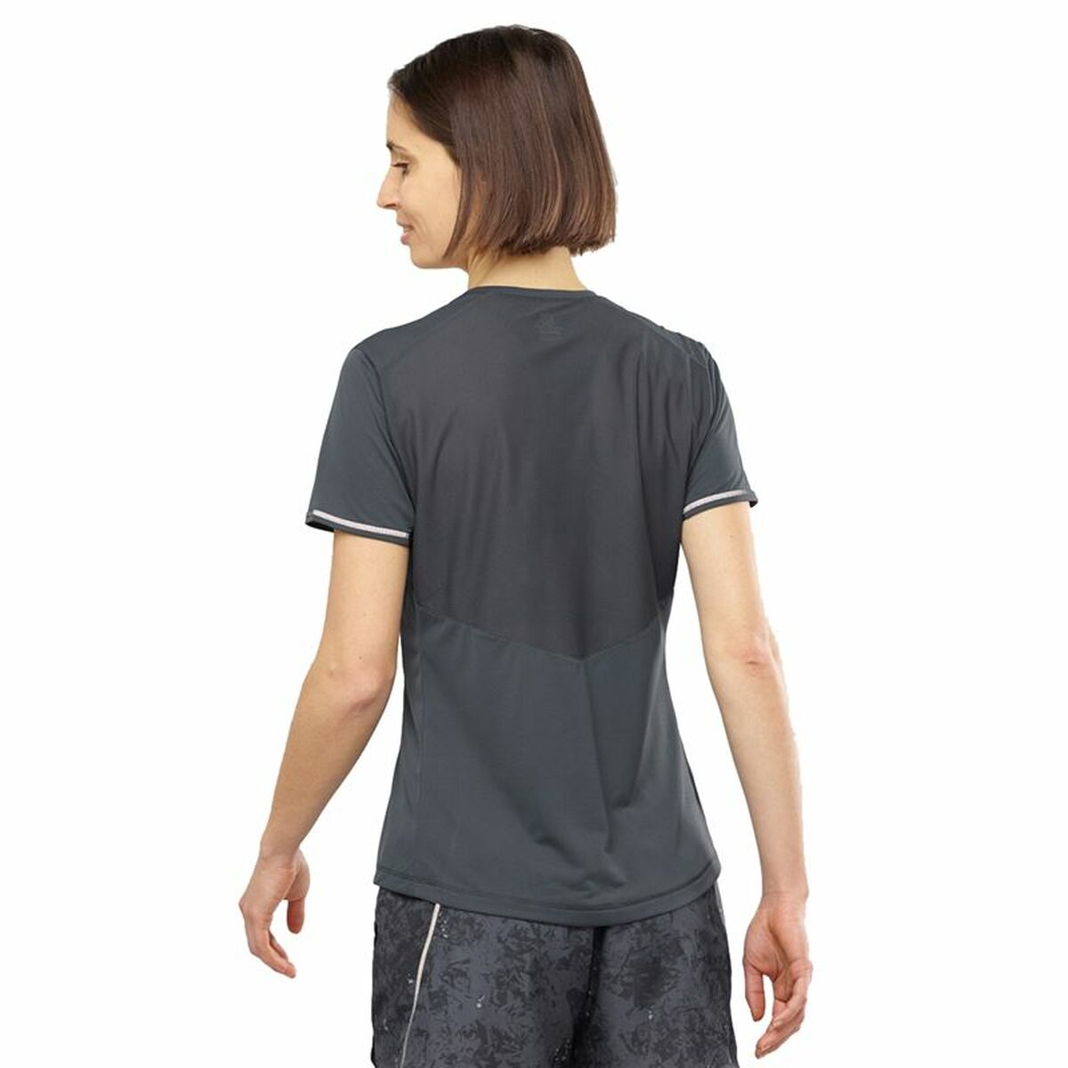 Womens Short Sleeve T-Shirt Salomon Agile Dark grey