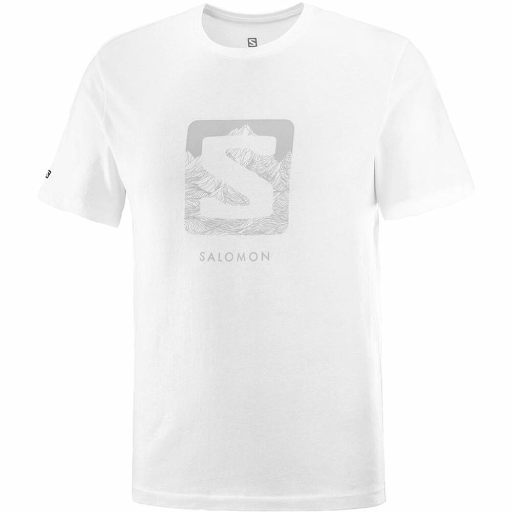 Camiseta de Manga Corta Hombre Salomon Outlife Logo Blanco