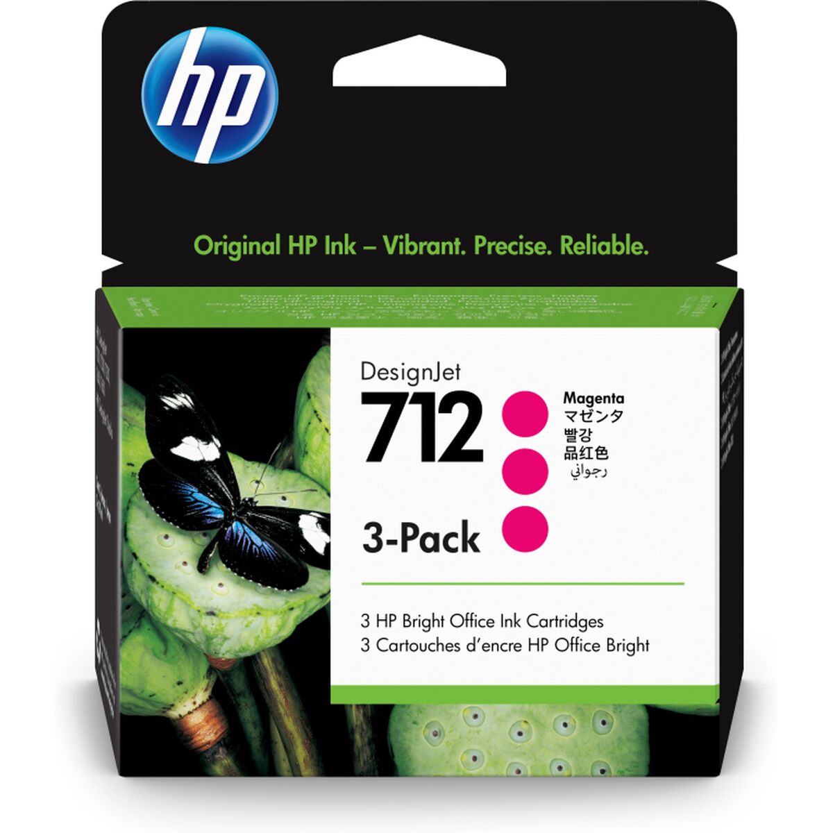 Immagine di Original Ink Cartridge HP Paquete de 3 cartuchos de Tinta HP DesignJet 712 magenta de 29 ml