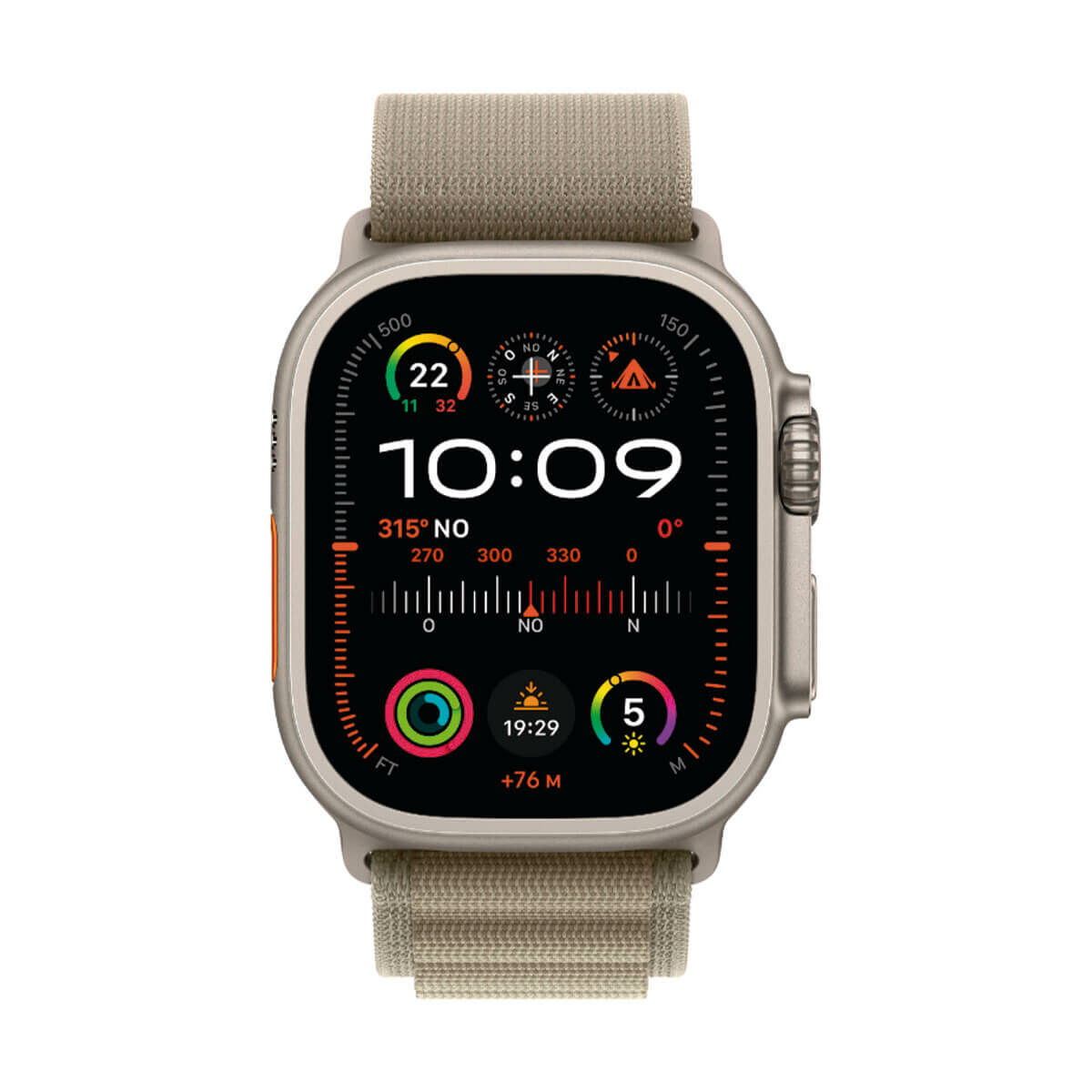 Afbeeldingen van Smartwatch Apple MRF03FD/A Titanium Olive 49 mm