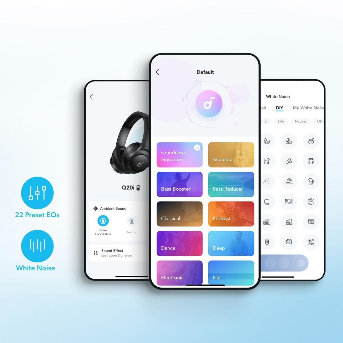 Headphones Soundcore Q20i White