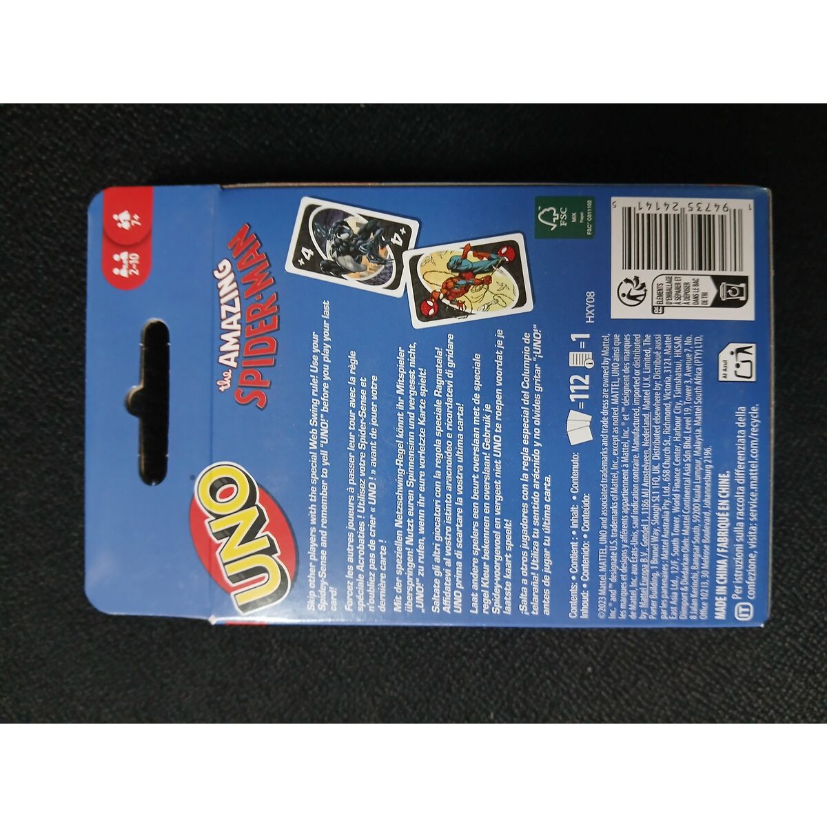 Kaartspellen Mattel UNO Spiderman