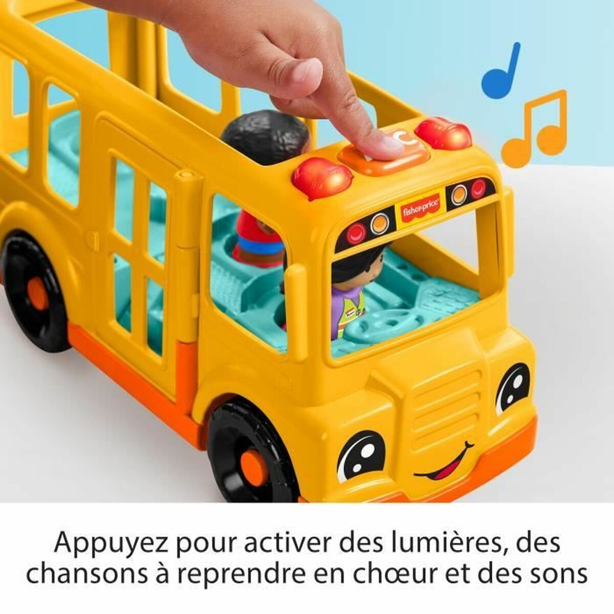 Actiefiguren Fisher-Price Little People-El autobús escolar-Vehículo de empuje musical HYT03